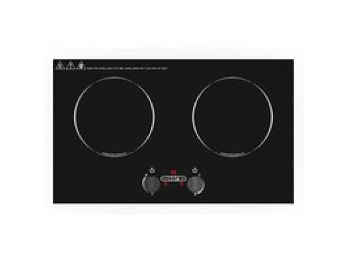 Plaque À Induction 2 Feux 220V Commandes Rotatives Capteur Tactile LED Verrouillage Enfant Minuterie