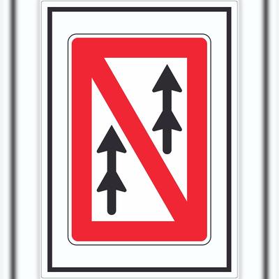 HB-Druck Überholverbot für Verbände Symbol Aufkleber A5 (148x210mm)