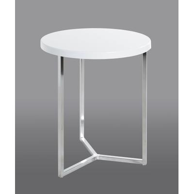 Beistelltisch HAKU "Sofatisch, Wohnzimmertisch", weiß (silber, silber, silber), B:45cm H:54cm T:45cm, Tische, Beistelltisch, rund - aus Metall Silber - Ø/H 45/54 cm