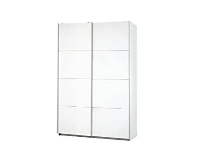 Rauch Möbel Caracas, Schwebetürenschrank, Farbe Weiß, Breite 136 cm Kleiderschrank mit Schwebetüren, Schiebetüren, 1-türig, für Schlafzimmer, Kinderzimmer, Wohnzimmer, Gästezimmer, Garderobe