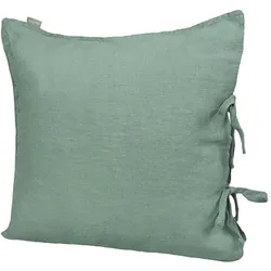 KISSENBEZUG reines Leinen natural-mint 40/40 cm