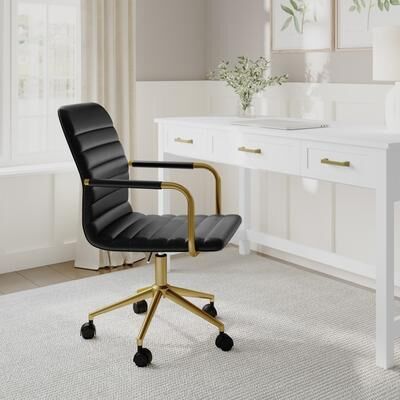 Martha Stewart Upholstered Swivel Office Chair