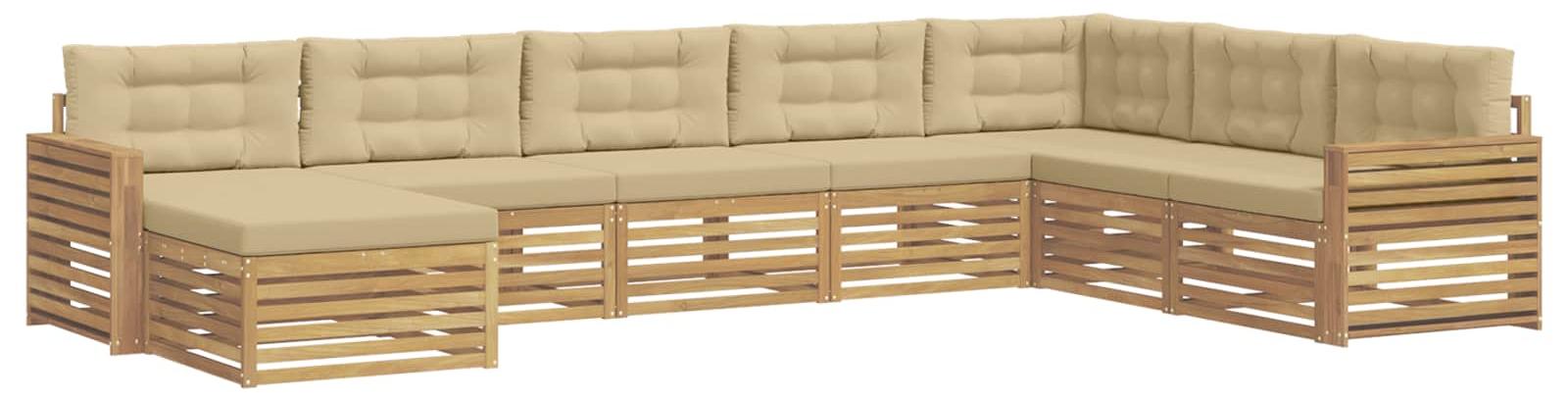 Garnitur aus 8 Outdoor-Sofas, Farbe Beige