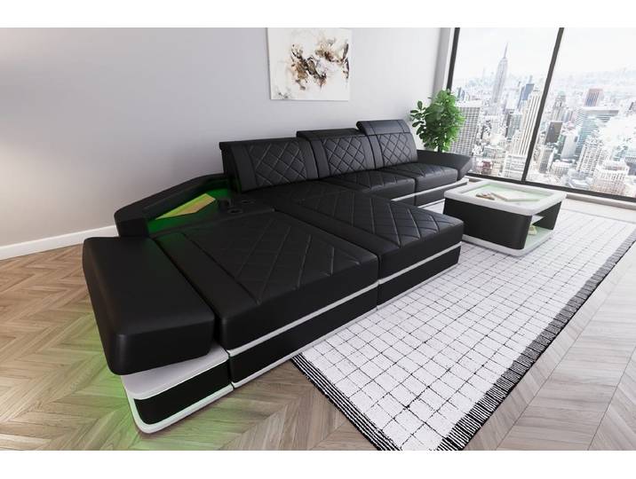 Ecksofa Perugia L-Form aus Leder