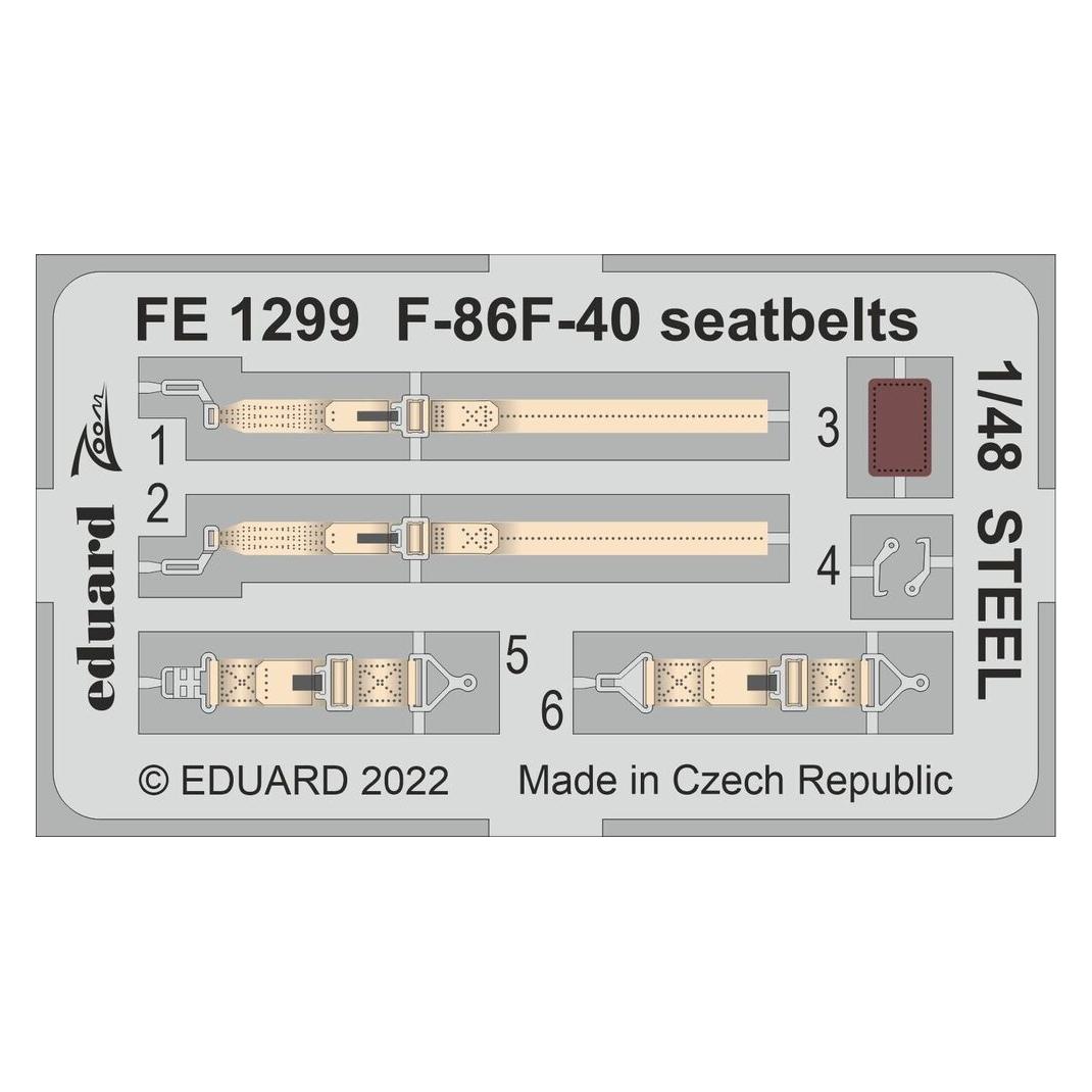 Eduard F-86F-40 seatbelts STEEL (FE1299)