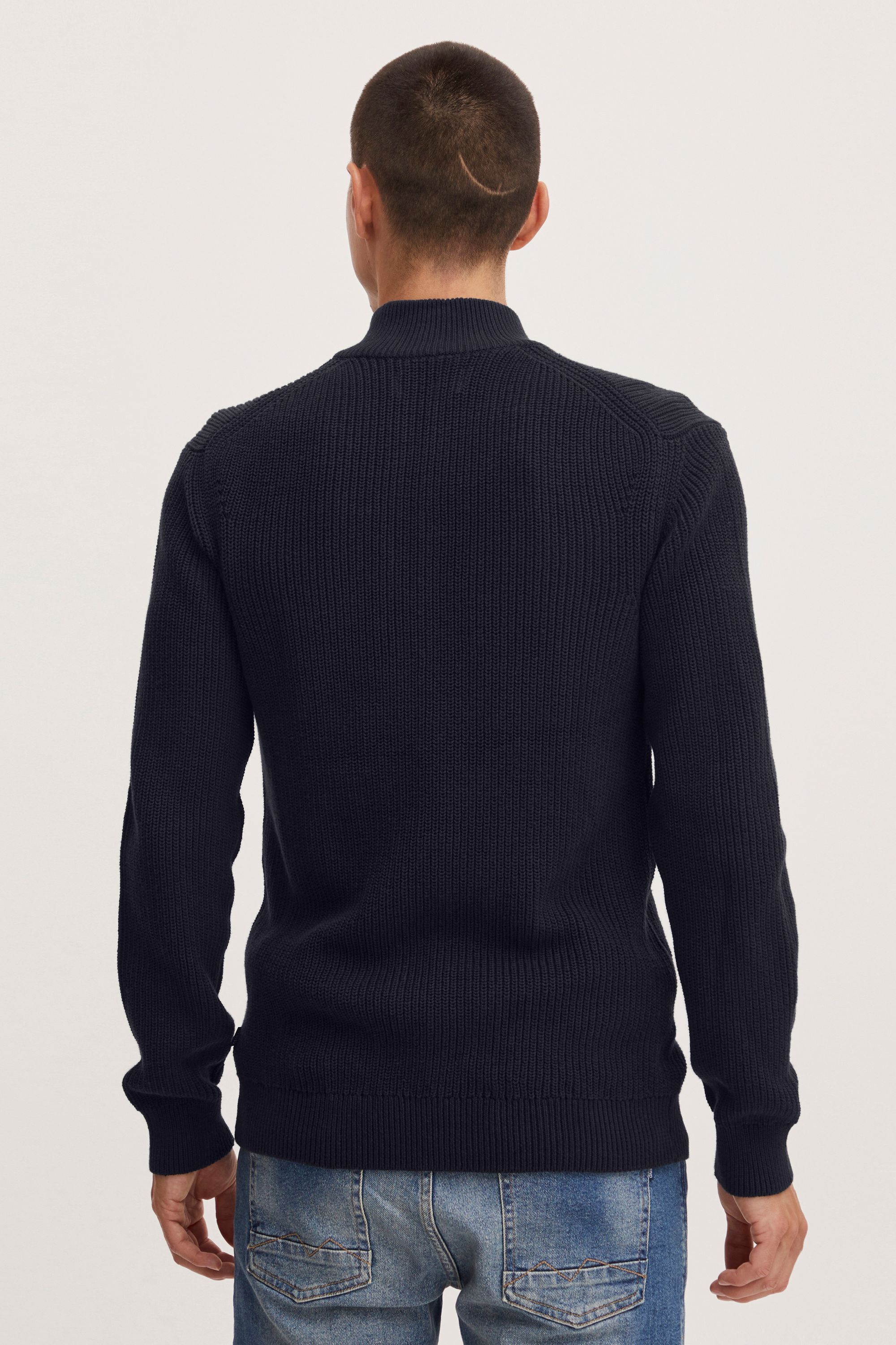 Strickjacke CASUAL FRIDAY "Strickjacke CFKurt", Herren, Gr. 3XL, blau (schwarz navy), Obermaterial: 100% Baumwolle CO., Strickjacken Strickjacke