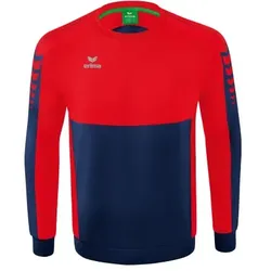 Erima Six Wings Sweatshirt Herren - new navy/rot - 3XL