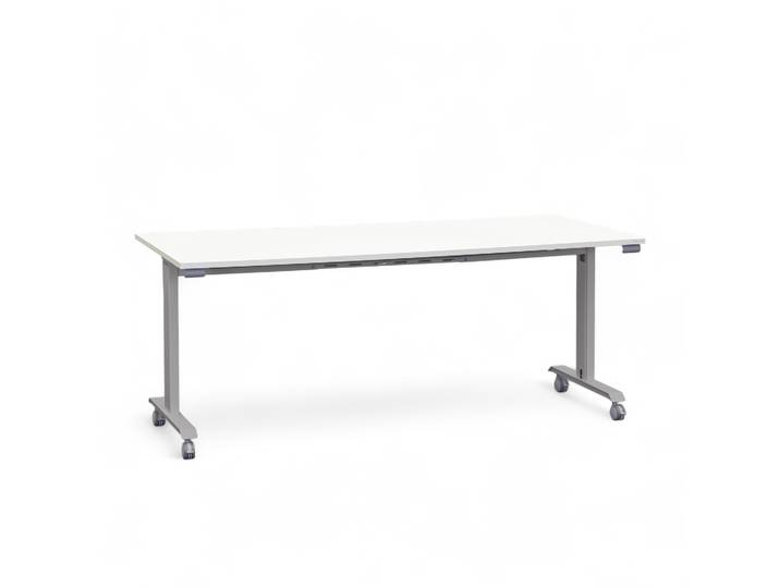 Klapptisch Tradingzone Kos 180x80 cm, Weiss/Silbergrau, Rechteckig, Neu - Perfekt für Meetings