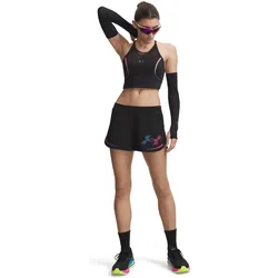 Under Armour, Damen, Sportshirt, Velociti Elite Crop (M), Schwarz