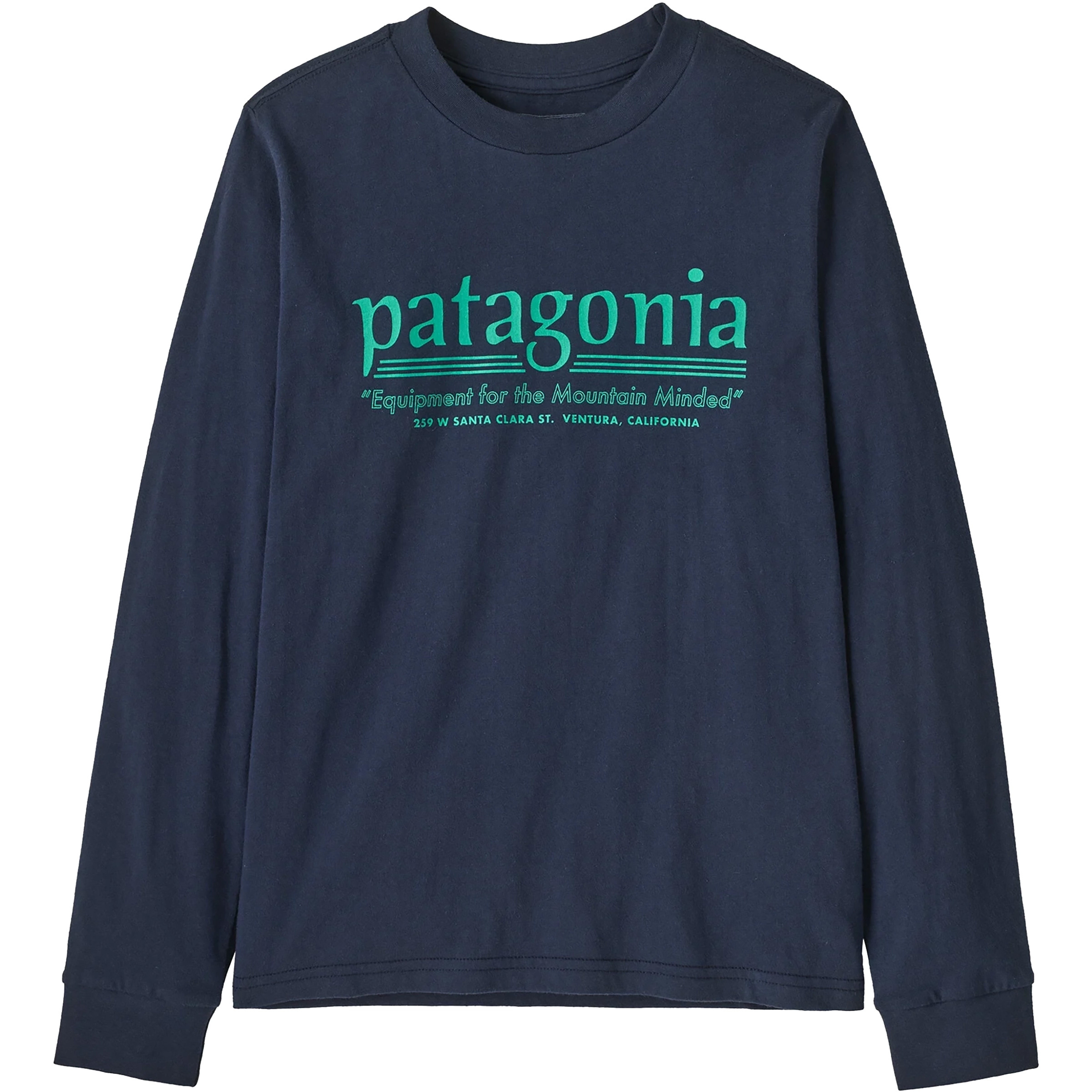 Patagonia Graphic Kinder Longsleeves blau Größe 118 Lifestyle Hautfreundlich