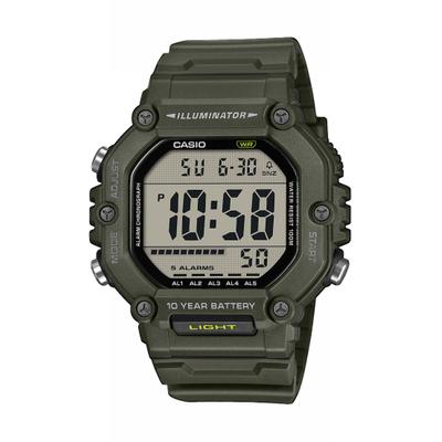 Chronograph, khaki, schwarz, grau, CASIO TIMELESS COLLECTION, Armbanduhren, Herren, khaki, Chronograph, Quarzuhr, Armbanduhr, Herrenuhr, digital, automatischer Kalender