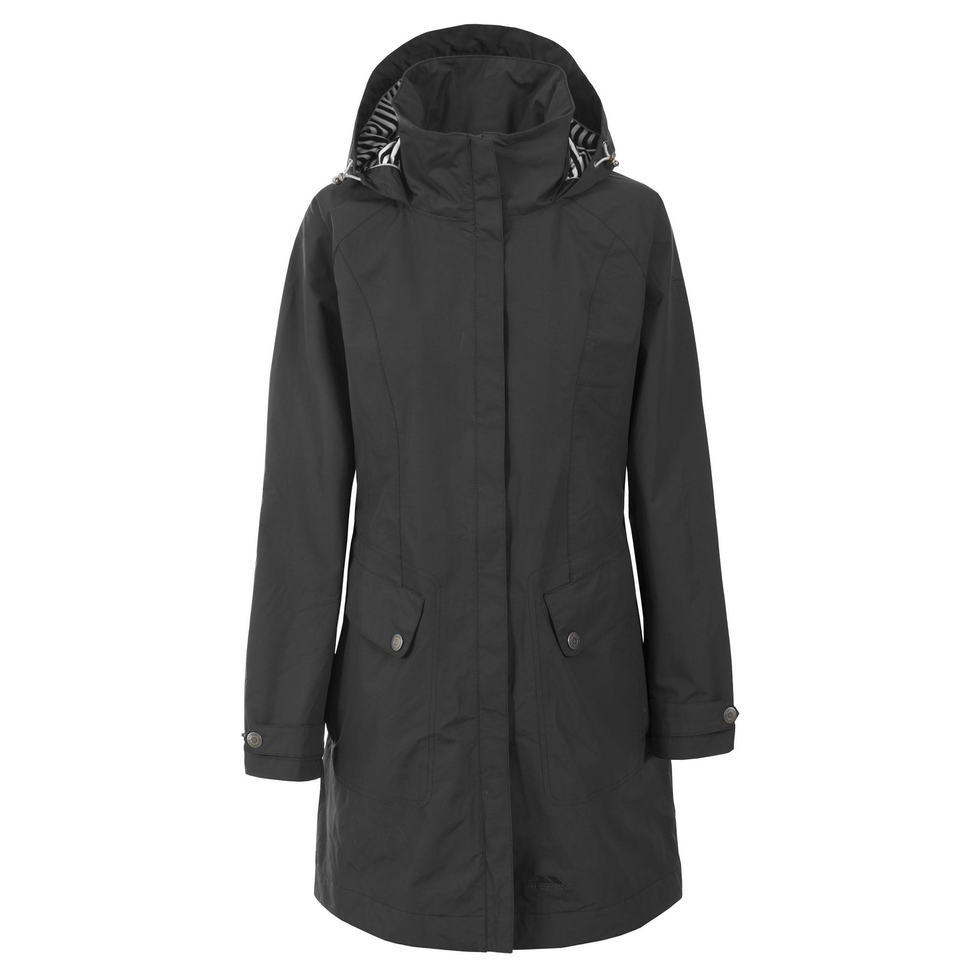 Trespass - Dames Rainy Day Waterproof Jas (Zwart)
