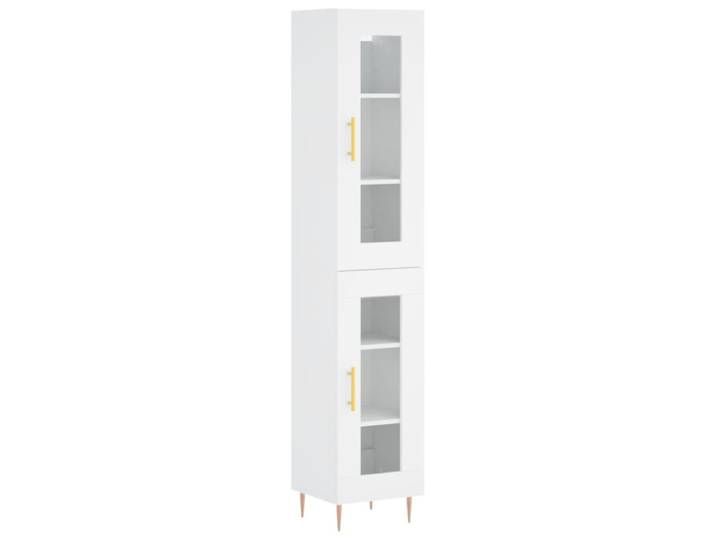 Bahut commode armoire bois blanche 34.5 x 34 x 180 cm
