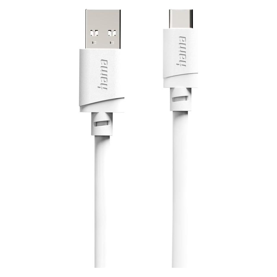 Hama Ladekabel, USB-A - USB-C, 2 m, Weiss (2 m, USB 2.0) (00125151)