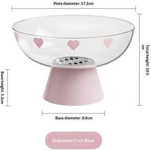 The Handy Homestead Luxury High Base Fruit Display Platter Snack Tray pink