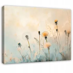 BILDER Blumen Wiese Pastell Modern Wanddekoration Wohnzimmer 120x80
