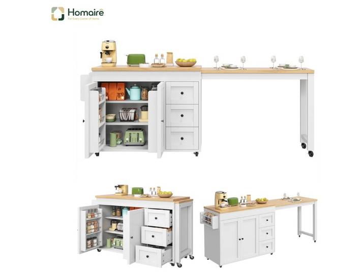 Table à manger blanc 116.00 x 45.00 x 89.00 cm HOMAIRE