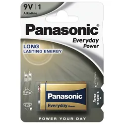 Panasonic Everyday Power 6LR61 9V Block Batterie - passend für Rauchmelder, Messgeräte & Audio