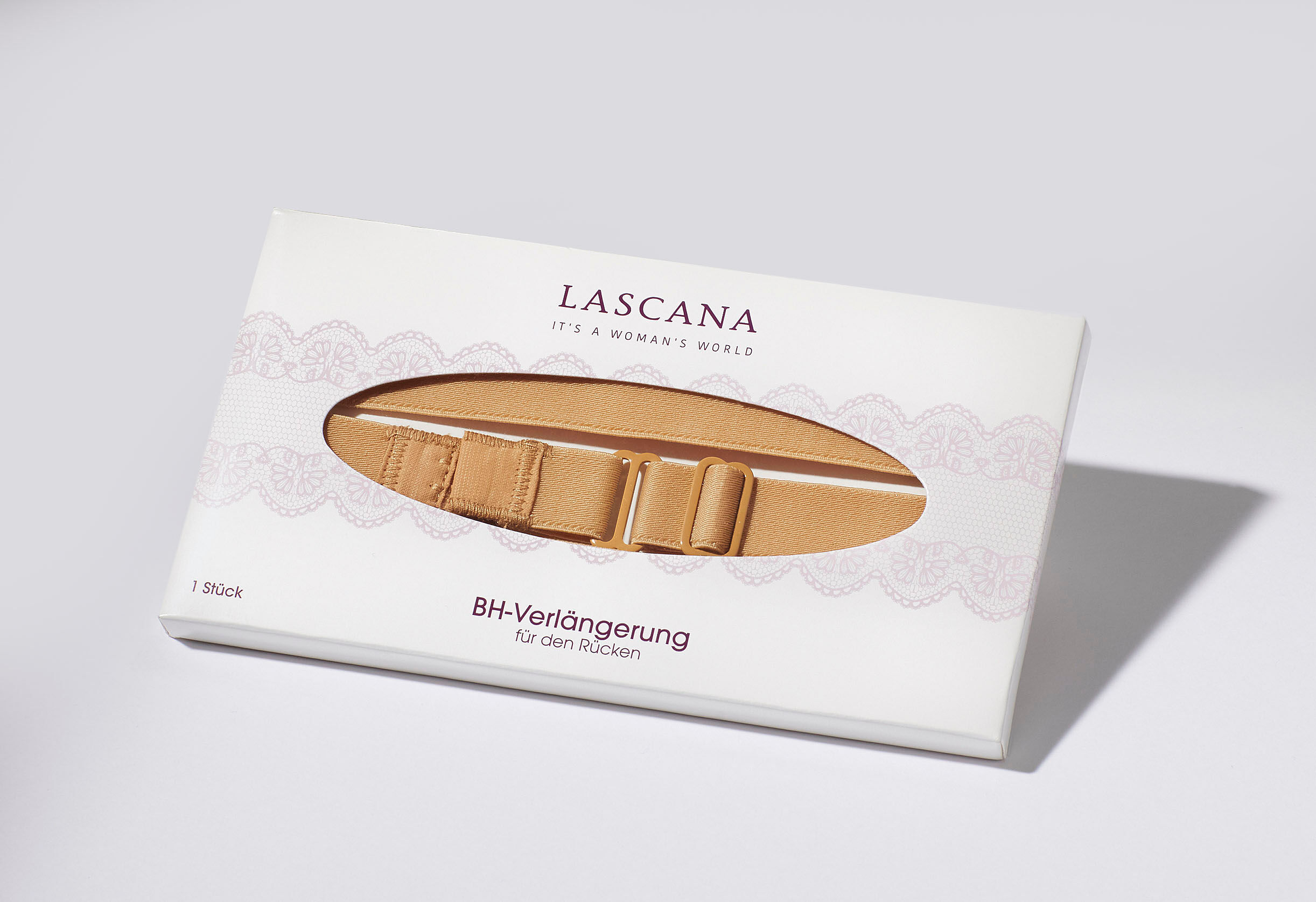 BH-Verlängerung LASCANA, Damen, Gr. 1, braun (nougat), Materialmix, BH-Verlängerungen BH-Verlängerung, für einen tiefen Rückenausschnitt