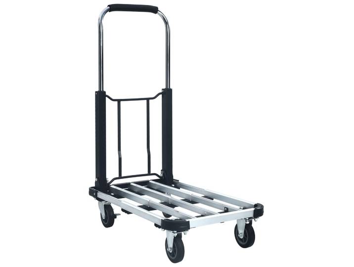 vidaXL Transportwagen Klappbar 150 kg Aluminium Silbern