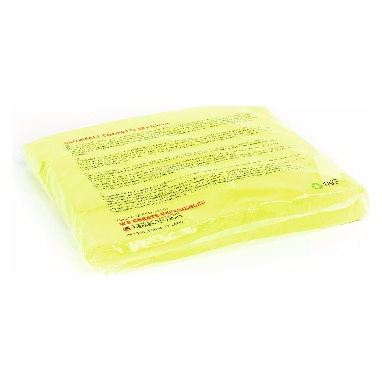 TCM Slowfall Konfetti rechteckig 55x18mm, neongelb, UV-aktiv, 1kg (51708906)