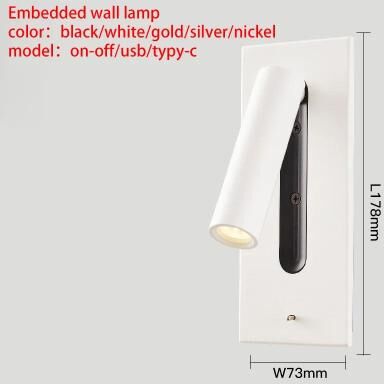 Uplift Essentials Adjustable Wall Lamp With USB Charging And 350 Rotation For Reading And Bedside Lighting white light 3000k usb