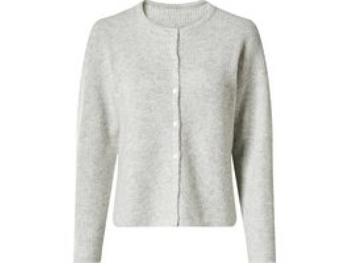 ESMARA® Cardigan en maille avec laine femme (gris, S(34/36))
