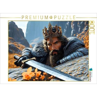 CALVENDO Puzzle König mit magischem Schwert | 1000 Teile Lege-Größe 64x48cm Foto-Puzzle für glückliche Stunden