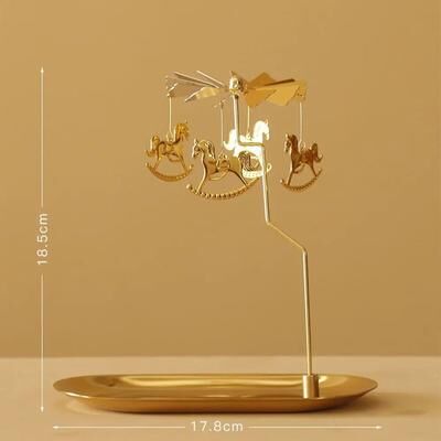 Uplift Essentials Rotating Spinning Candle Holder Gold Metallic Carousel Tealight High Yield Atmospheric Interaction Hub node 4