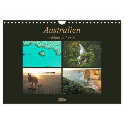 Australien - Farbige Vielfalt (Wandkalender 2026 DIN A4 quer), CALVENDO Monatskalender