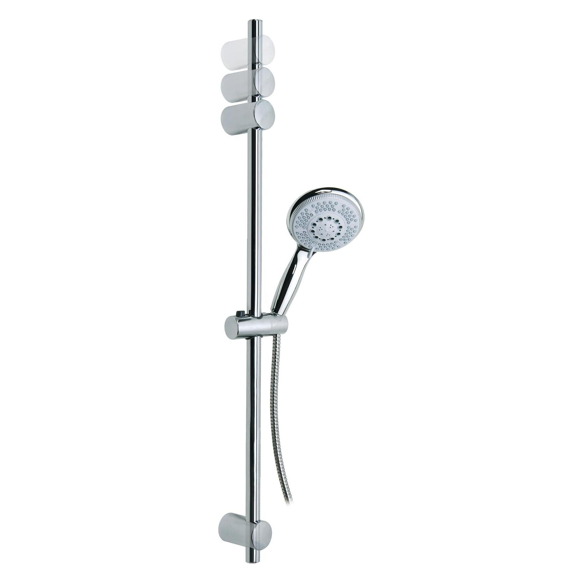 tesa SPAA Duschstange mit Duschbrause inkl. Klebelösung ohne Bohren (5 Strahlarten) (40344-00000-01)
