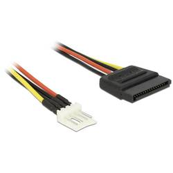 Delock Strom Anschlusskabel [1x SATA-Strom-Stecker 15pol. - 1x Floppy Stecker 4pol.] 0.15 m Schwarz, Rot, Gelb 83918