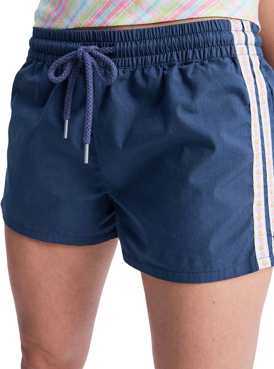 Shorts ROXY "Sunlit Smiles", Damen, Gr. XS, Normalgrößen, blau, Obermaterial: 100% Baumwolle., Hosen Shorts