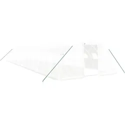 Helloshop26 - Gewächshaus Zeltdach Pflanzen Blumen Gemüse mit Stahlrahmen 64 m2 16 x 4 x 2 m weiß 02_0044617