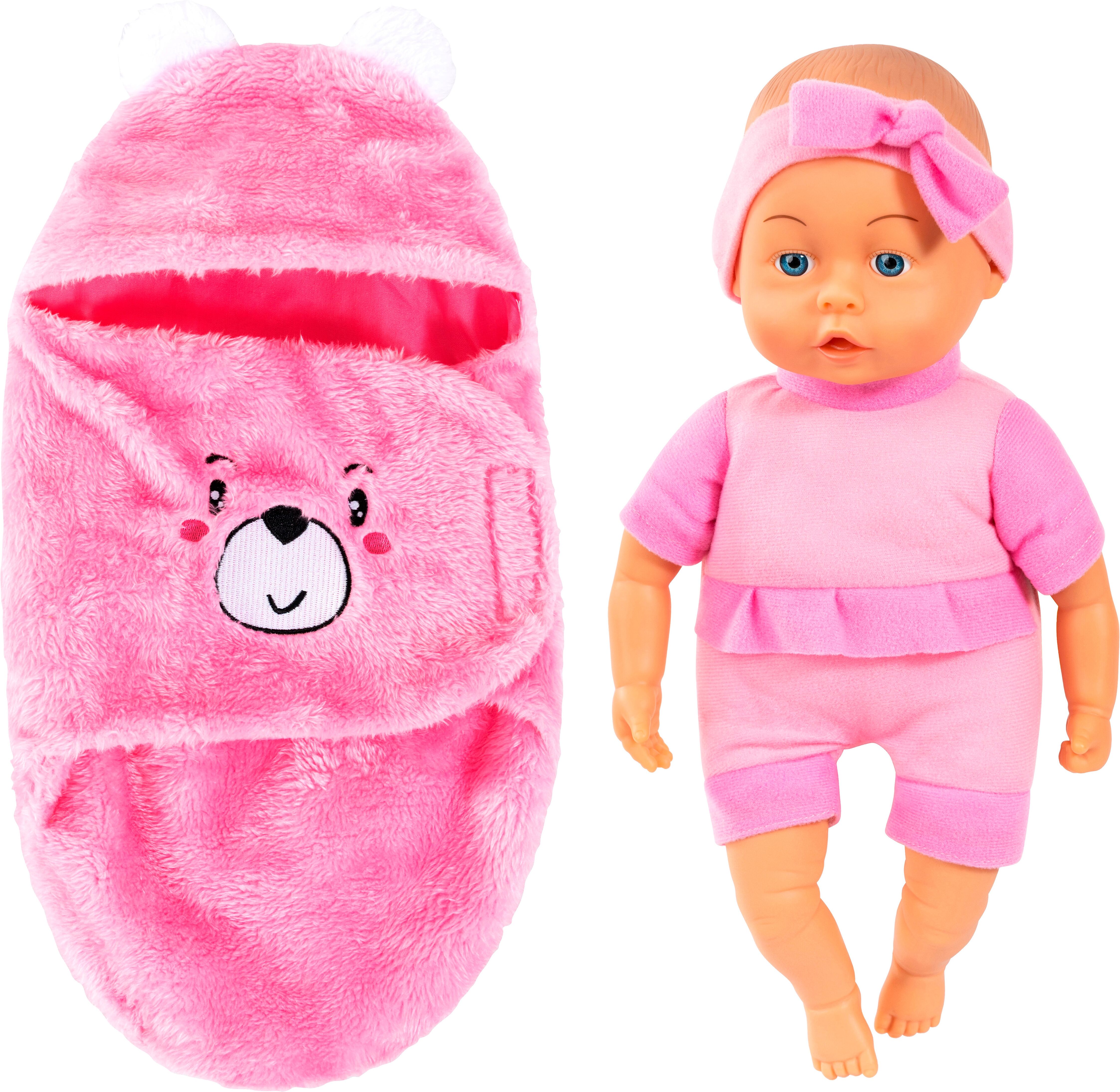Babypuppe BAYER "mit Bademantel 35cm", pink, Puppen, Kinder, Babypuppe