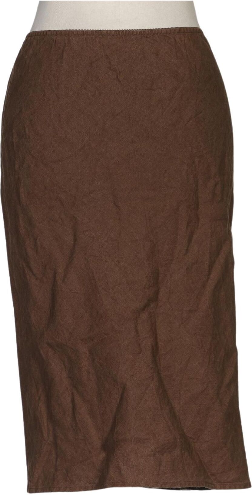Lands End Damen Rock, Braun, Gr. M (US 6), Leinen - Second Hand
