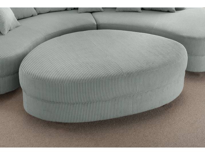 Polsterhocker HOME AFFAIRE Limoncello modern und bequem, tolle Detailverarbeitung , blau (aqua), B:150cm H:38cm T:96cm, 93% Polyester, 7% Polyamid, Hocker, Polsterhocker