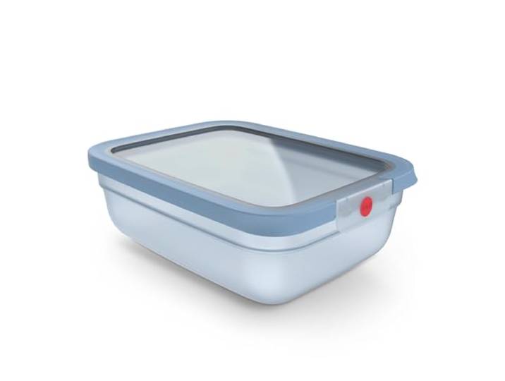 EMSA oneClick Frischhaltedose, verschlossen mit nur 1 x Klick, Lebensmittel 2 x länger frisch, 100% dicht, Made in Germany, 2,3L, gefrier-, mikrowellen- und spülmaschinengeeignet, blau, N1211300