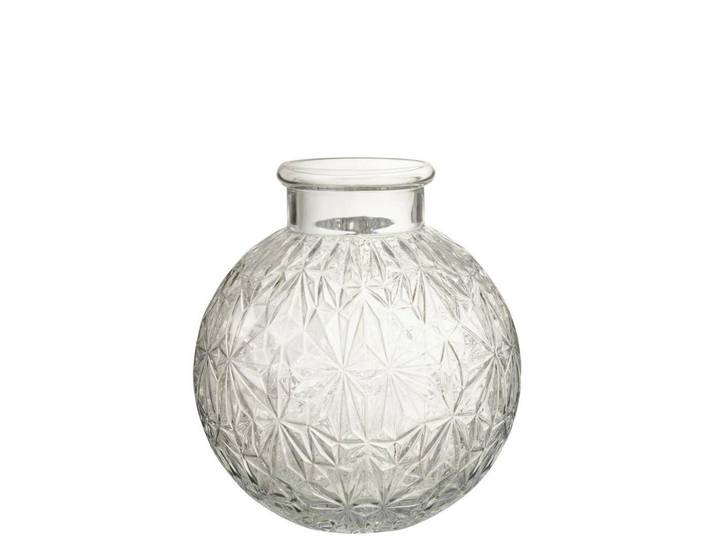 Dekovase, Transparent, Glas, 24x27x24 cm, Dekoration, Vase, Glasvasen