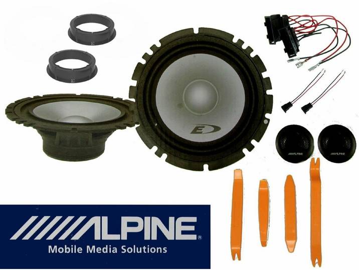 DSX Alpine für VW Touran Bj 03-22 Lautsprecher Tür vorne 280 W Ausbaubüge Auto-Lautsprecher (45 W)