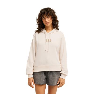 Hoodie BILLABONG "Family", Damen, Gr. M, beige (weiß), Obermaterial: 55% Baumwolle, 25% Baumwolle, 20% Polyester., Sweatshirts Hoodie