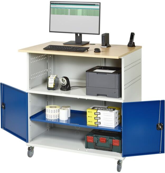Rau Bureau informatique 1022, L1100xP790xH1180mm, mobile (07-1022F.11)