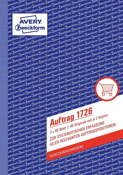 AVERY Zweckform Auftrag Formularbuch 1726