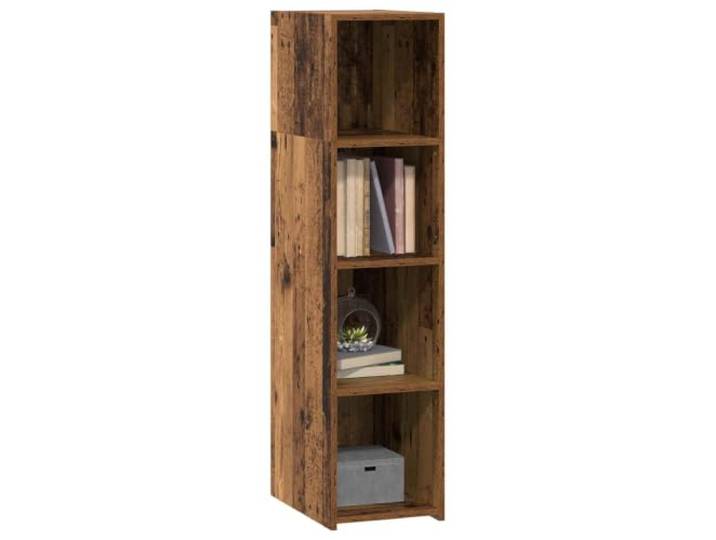 KGHFDVB Highboard Altholz 30 x 41 x 124 cm Holzwerkstoff Moderner Stil, Regalbretter, Vielseitig für Wohnzimmer, Flur, Schlafzimmer, Einfache Montage