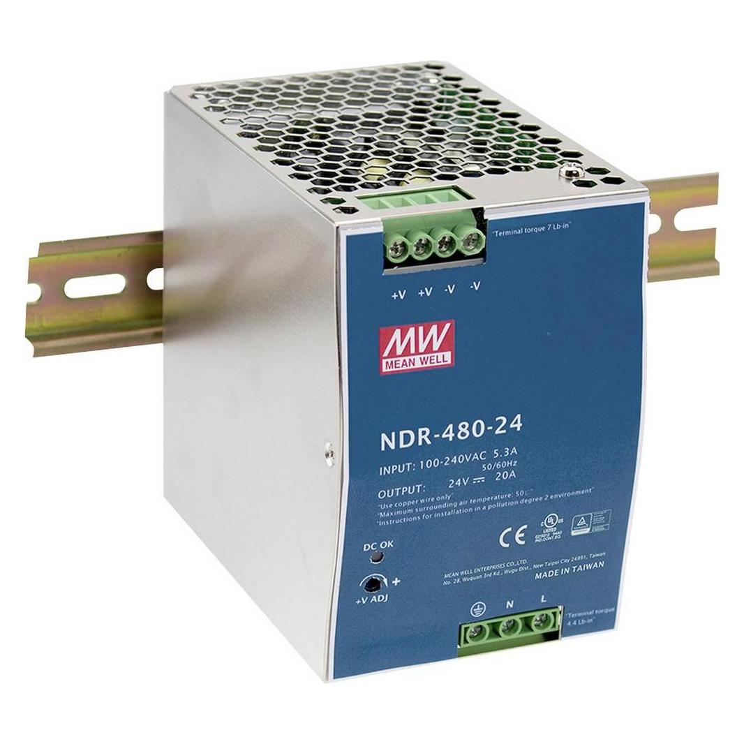 MeanWell Mean Well NDR-480 series NDR-480-48 - Netzteil (DIN-Schienenmontage möglich) (NDR-480-48)