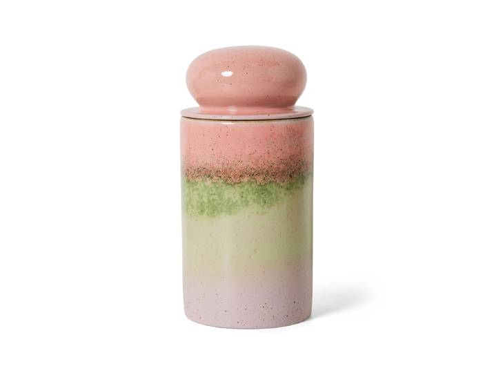 HKliving - 70's Aufbewahrungsdose, 1 l, glaze
