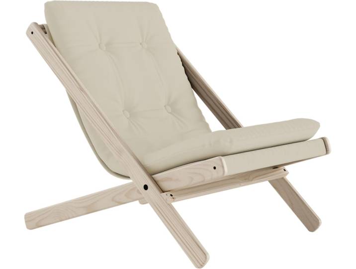 Fauteuil BOOGIE en tissu beige