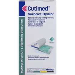 Cutimed Sorbact Hydro Gel Kompressen 7.5x15 cm 10 ST