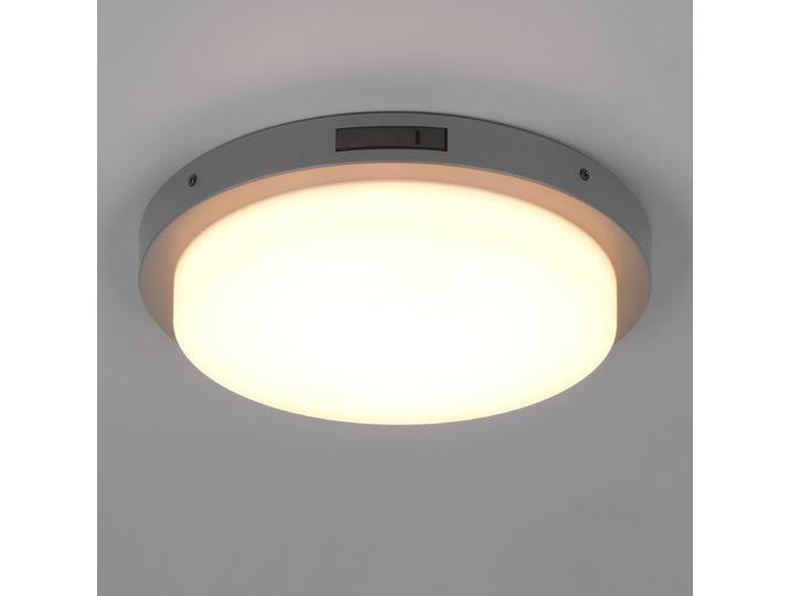 LED-Deckenleuchte Bermejo rund Ø 30cm Grau