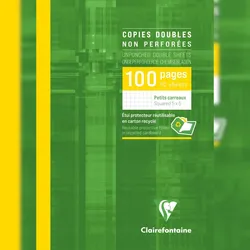 Clairefontaine 10x Klausurbogen, Schachtel mit 50 Blatt, ungelocht, DIN A4, 90g, kariert - 5752C